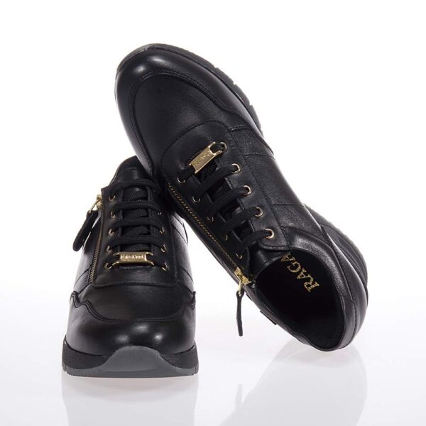 RAGAZZA ΓΥΝΑΙΚΕΙΑ ΔΕΡΜΑΤΙΝΑ SNEAKERS ΜΑΥΡΑ