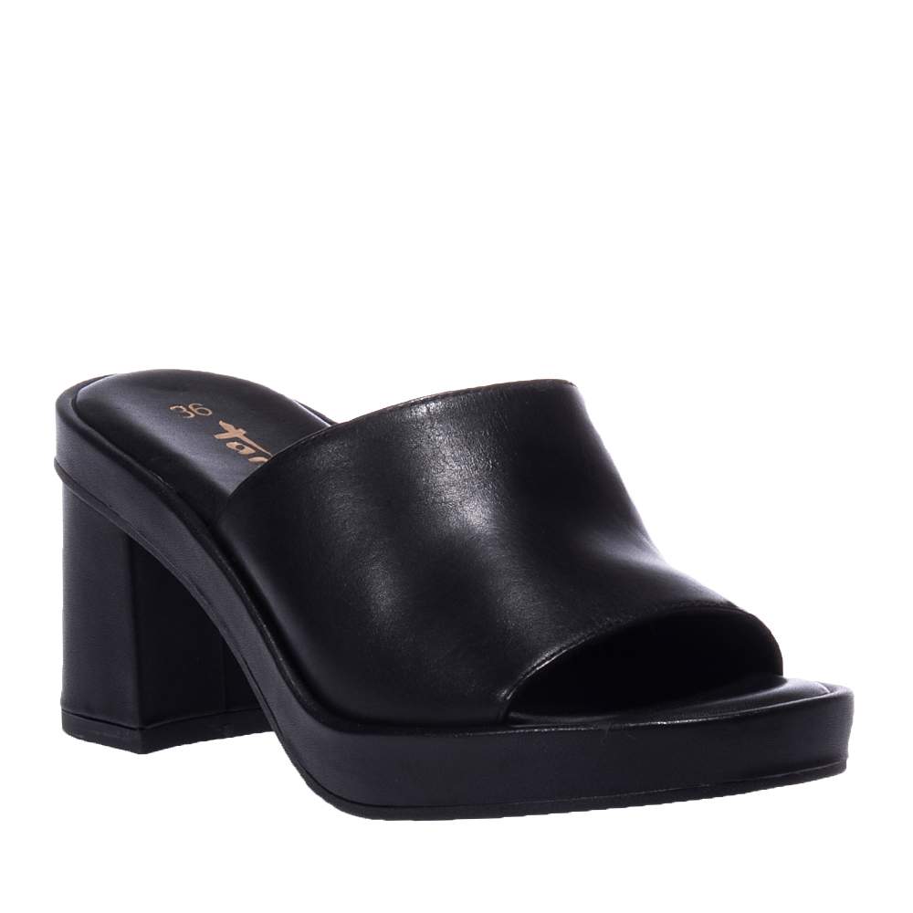 TAMARIS 27245-38 ΜΑΥΡΑ ΔΕΡΜΑΤΙΝΑ MULES