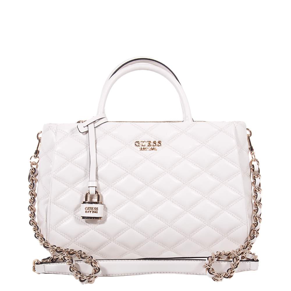 GUESS TAMSIN ΓΥΝΑΙΚΕΙΑ ΤΣΑΝΤΑ ΧΕΙΡΟΣ OFFWHITE