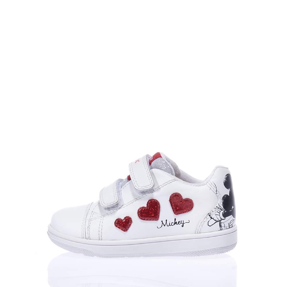 GEOX B251HA SNEAKERS ΜΕ ΑΥΤΟΚΟΛΛΗΤΑ ΛΕΥΚΑ