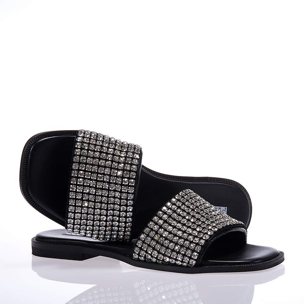 SOFIA MANTA SM330 ΜΑΥΡΑ ΣΑΝΔΑΛΙΑ ΜΕ STRASS