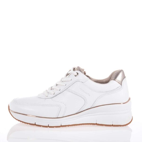 TAMARIS ΓΥΝΑΙΚΕΙΑ ΔΕΡΜΑΤΙΝΑ SNEAKERS ΛΕΥΚΑ