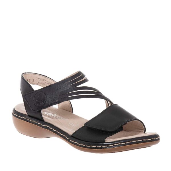 RIEKER ΓΥΝΑΙΚΕΙΑ ΜΑΥΡΑ ΠΕΔΙΛΑ ΜΕ VELCRO