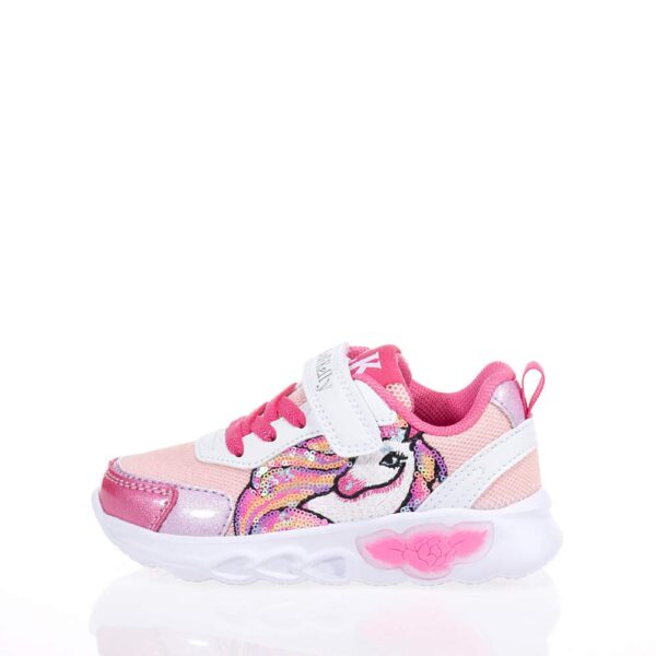 LELLI KELLY MAGGIE ΠΑΙΔΙΚΑ SNEAKERS ΜΕ ΦΩΤΑΚΙΑ ΡΟΖ