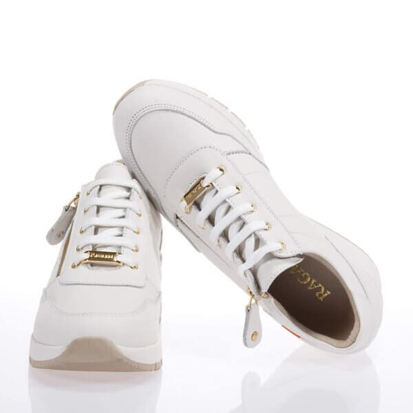 RAGAZZA ΓΥΝΑΙΚΕΙΑ ΔΕΡΜΑΤΙΝΑ SNEAKERS ΕΚΡΟΥ
