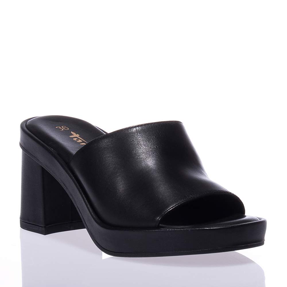 TAMARIS 27245-38 ΜΑΥΡΑ ΔΕΡΜΑΤΙΝΑ MULES
