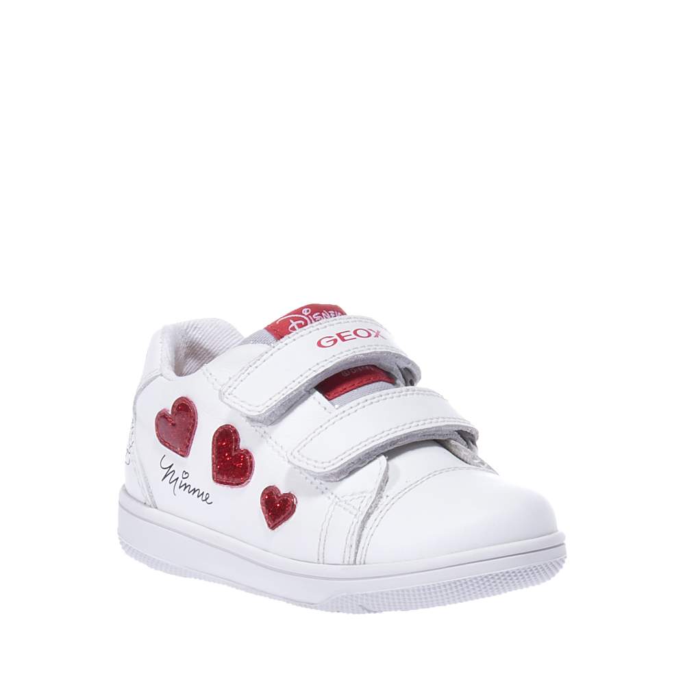 GEOX B251HA SNEAKERS ΜΕ ΑΥΤΟΚΟΛΛΗΤΑ ΛΕΥΚΑ