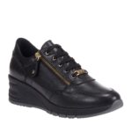 RAGAZZA ΓΥΝΑΙΚΕΙΑ ΔΕΡΜΑΤΙΝΑ SNEAKERS ΜΑΥΡΑ