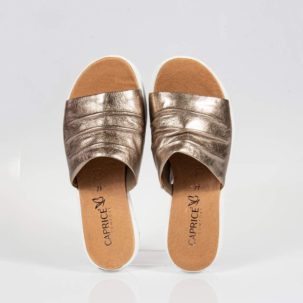 CAPRICE 27203-26 ΧΡΥΣΑ MULES ΜΕ ΠΛΑΤΦΟΡΜΑ