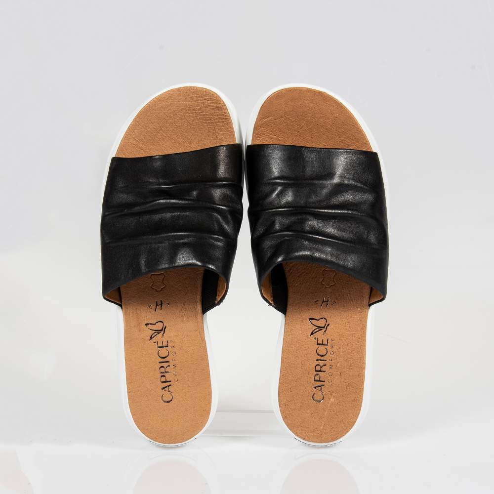 CAPRICE 27203-26 ΜΑΥΡΑ MULES ΜΕ ΠΛΑΤΦΟΡΜΑ
