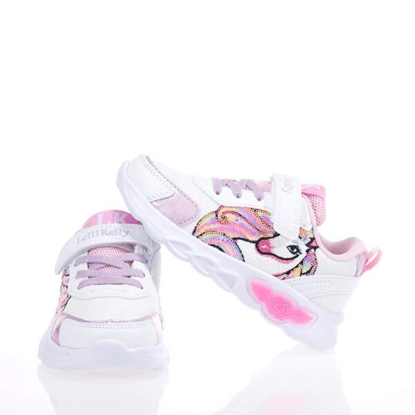 LELLI KELLY MAGGIE ΠΑΙΔΙΚΑ SNEAKERS ΜΕ ΦΩΤΑΚΙΑ ΛΕΥΚΑ