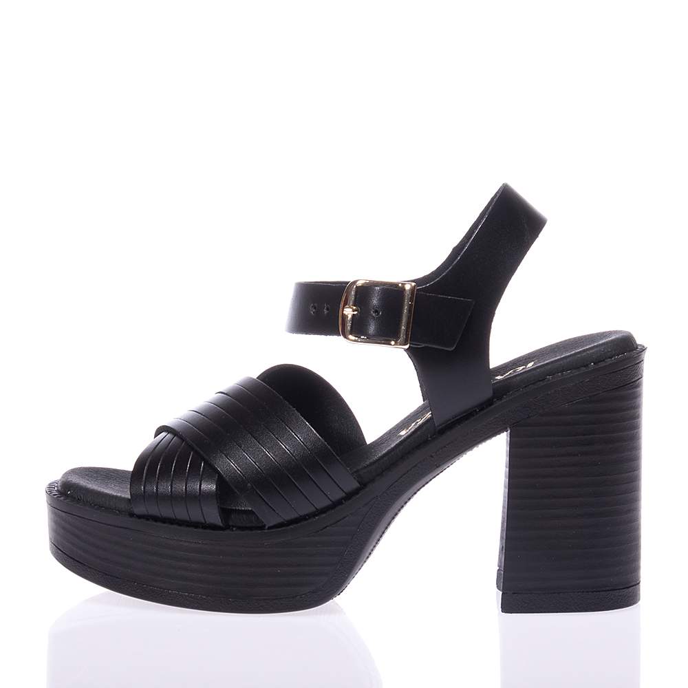 RAGAZZA 0912 ΠΕΔΙΛΑ ΜΕ BLOCK HEELS ΜΑΥΡΑ