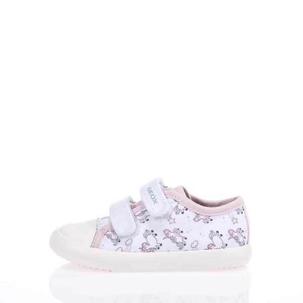 GEOX B GISLI ΠΑΙΔΙΚΑ SNEAKERS ΜΕ VELCRO ΛΕΥΚΑ