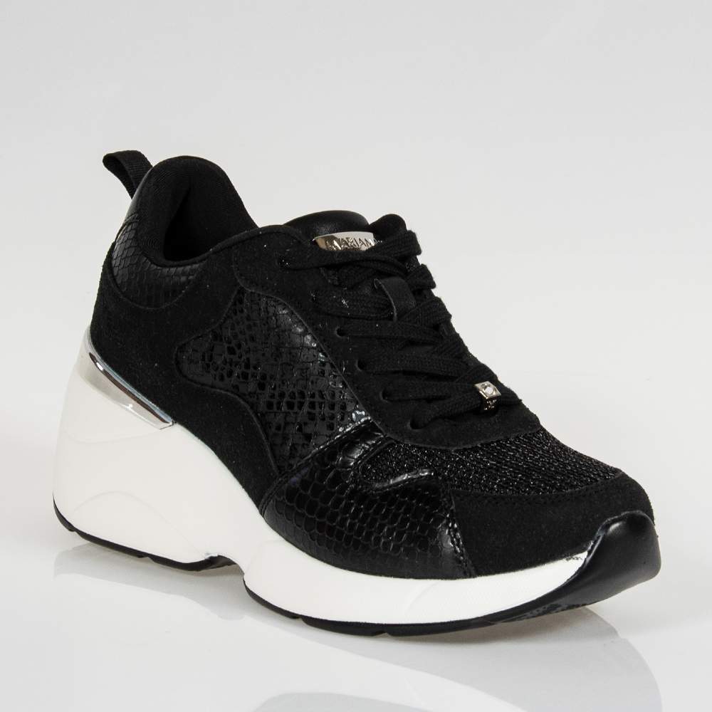 MARIA MARE 68034 ΜΑΥΡΑ SNEAKERS ΜΕ ΠΛΑΤΦΟΡΜΑ