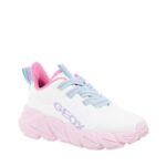 GEOX J FLEXPER ΠΑΙΔΙΚΑ SNEAKERS ΛΕΥΚΑ-ΡΟΖ