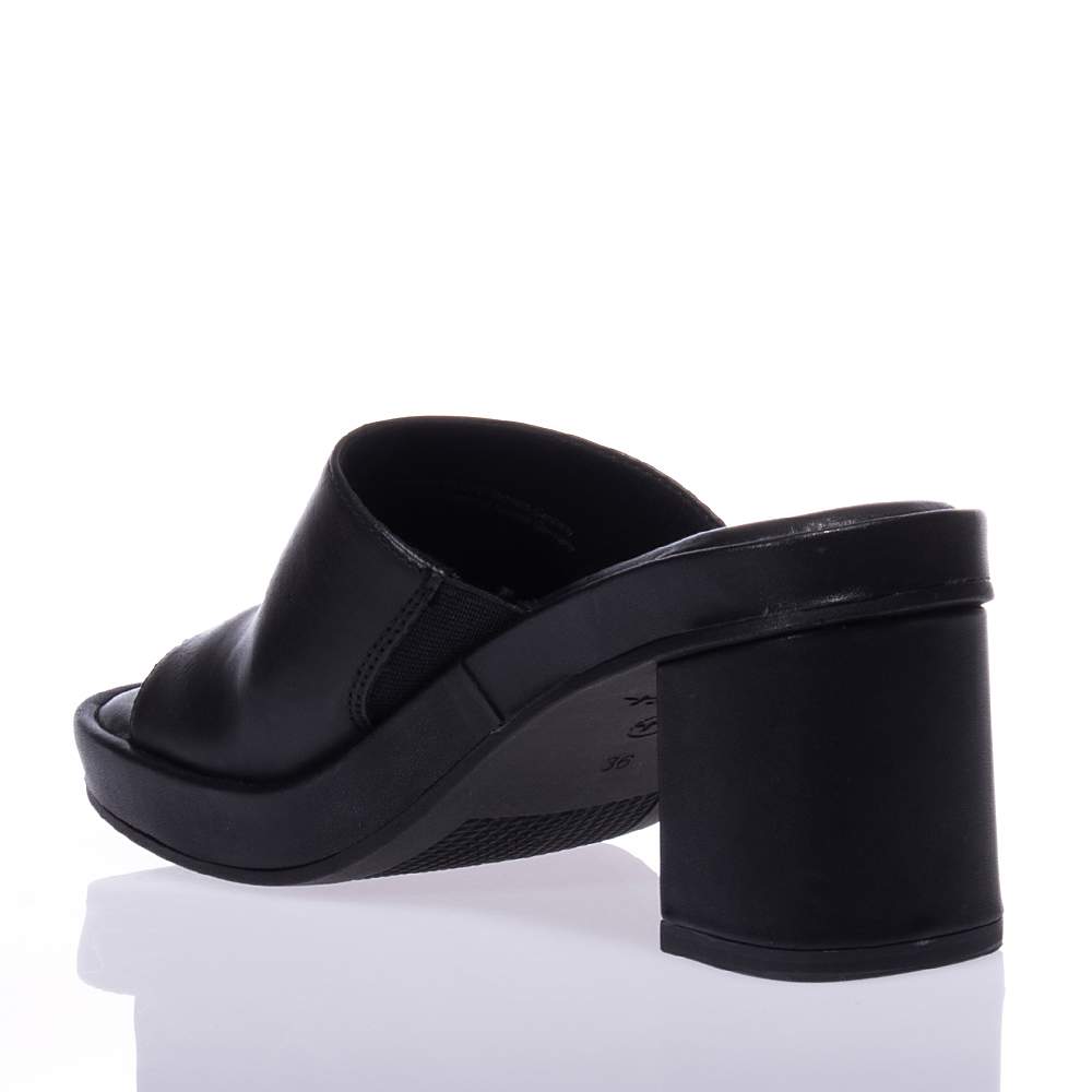 TAMARIS 27245-38 ΜΑΥΡΑ ΔΕΡΜΑΤΙΝΑ MULES
