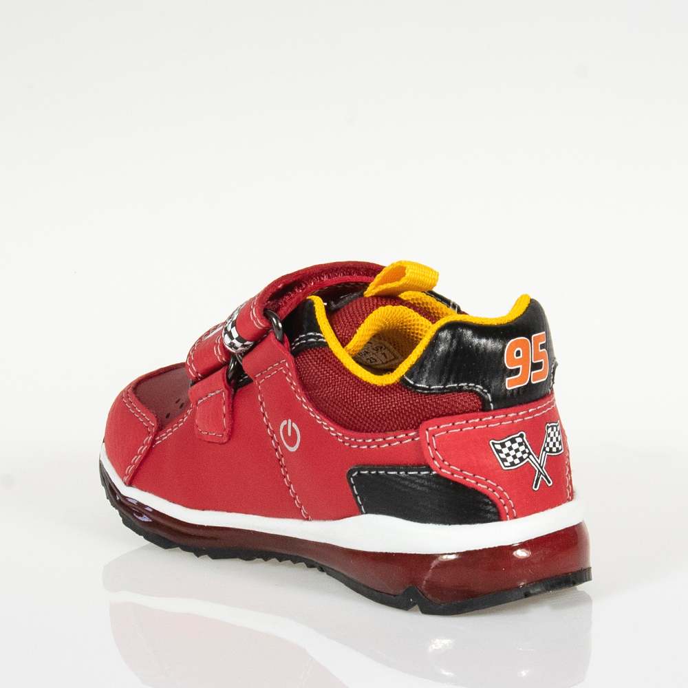 GEOX B1684B ΑΘΛΗΤΙΚΑ MCQUEEN ΜΕ ΦΩΤΑΚΙΑ ΚΟΚΚΙΝΑ