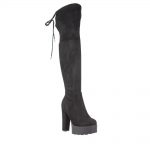 ΜΠΟΤΕΣ OVER THE KNEE TRACKSOLE ΜΑΥΡΕΣ BM111