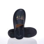 FILD ASTRA-07 BLUE LEATHER SLIPPERS