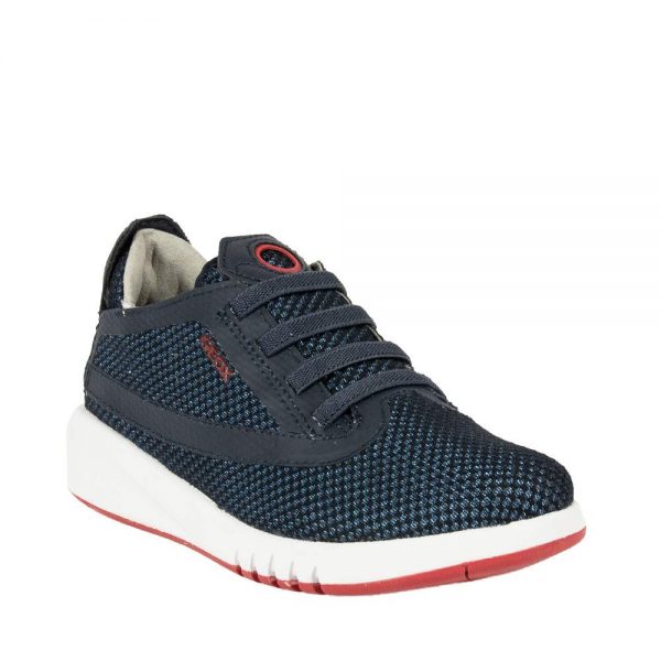 GEOX J04BNB SNEAKERS WITH LACES RUBBER BLUE