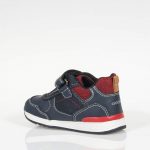 GEOX B160RA SNEAKERS ΜΕ ΑΥΤΟΚΟΛΛΗΤΟ ΜΠΛΕ