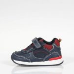 GEOX B160RA SNEAKERS ΜΕ ΑΥΤΟΚΟΛΛΗΤΟ ΜΠΛΕ