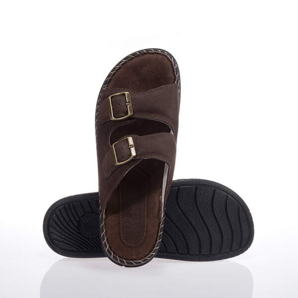 PAREX 11501002 BROWN SLIPPERS WITH VELCRO