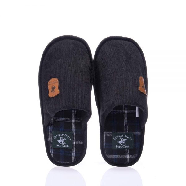 POLO 1924 MEN'S SLIPPERS BLACK