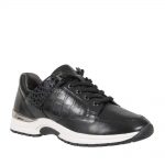 CAPRICE 23700-25 ΔΕΡΜΑΤΙΝΑ ΜΑΥΡΑ SNEAKERS