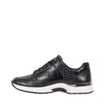 CAPRICE 23700-25 ΔΕΡΜΑΤΙΝΑ ΜΑΥΡΑ SNEAKERS