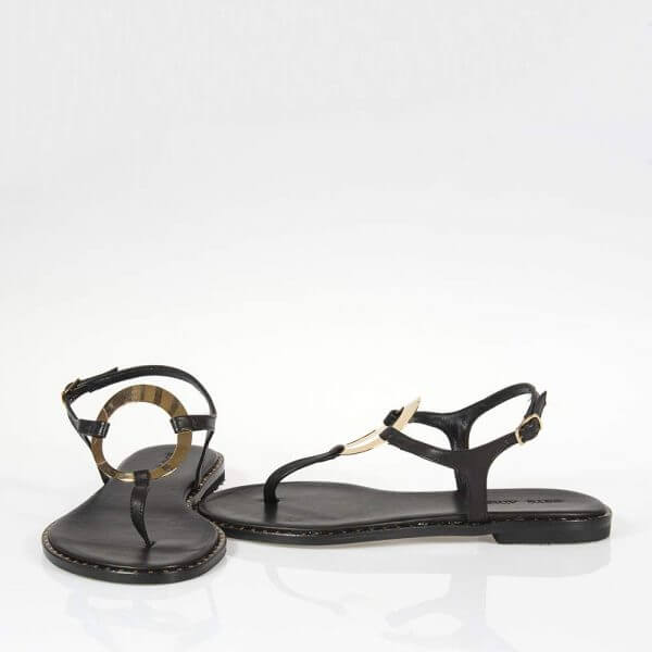 MOYO M27 BLACK HOOP SANDALS