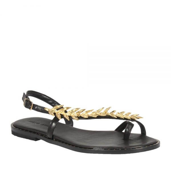 MOYO M38 SANDALS WITH GOLD DECORATIVE BLACK