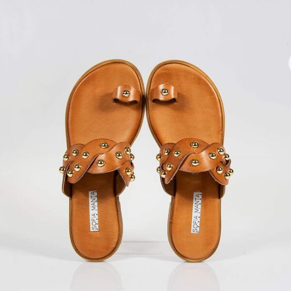 SOFIA MANTA SM428 CAMEL SANDALS WITH TRUCKS