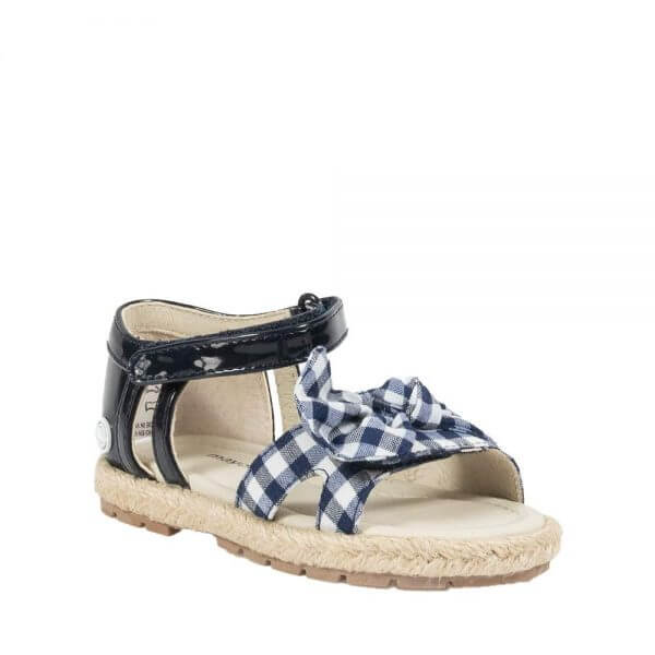 MAYORAL 41270 BLUE CHECK SANDALS WITH ROPE