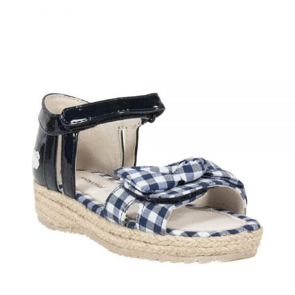 MAYORAL 43283 BLUE CHECK SANDALS WITH ROPE