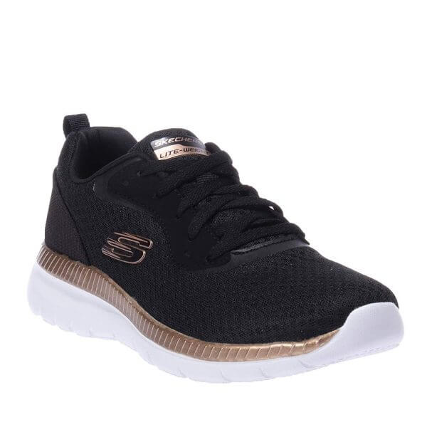 SKECHERS MESH LACE-UP - BOUNTIFUL 12606-BKRG