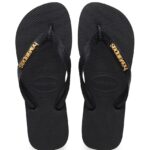 HAVAIANAS TOP LOGO METALLIC ΓΥΝΑΙΚΕΙΕΣ ΣΑΓΙΟΝΑΡΕΣ ΜΑΥΡΕΣ