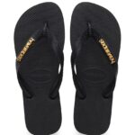 HAVAIANAS LOGO METALLIC 4127244-1069 ΜΑΥΡΟ