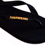 HAVAIANAS TOP LOGO METALLIC ΓΥΝΑΙΚΕΙΕΣ ΣΑΓΙΟΝΑΡΕΣ ΜΑΥΡΕΣ