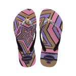 HAVAIANAS KIDS SLIM GLITTER TRENDY 4146976-0090 ΜΑΥΡΟ