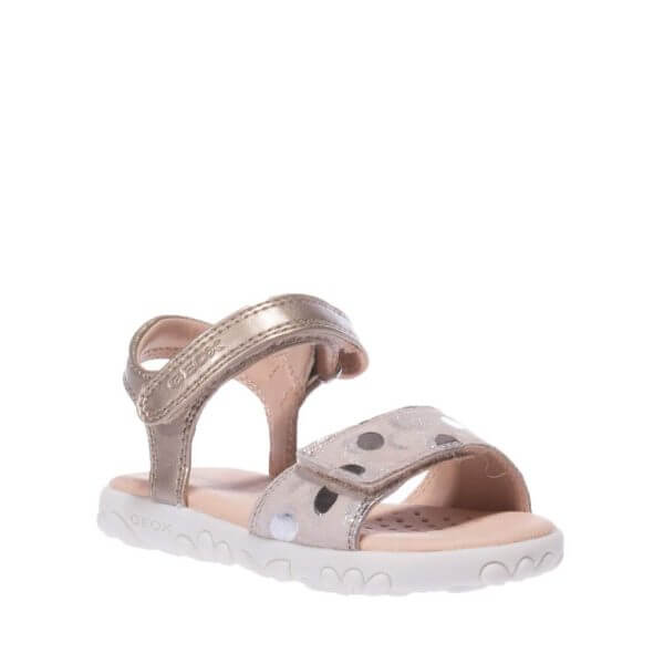 GEOX J028ZA SANDALS WITH VELCRO GOLD