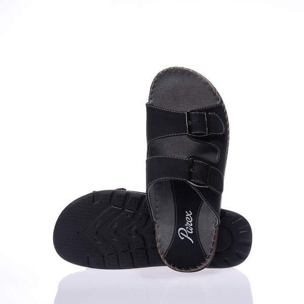 PAREX 11525032 BLACK SLIPPERS WITH VELCRO