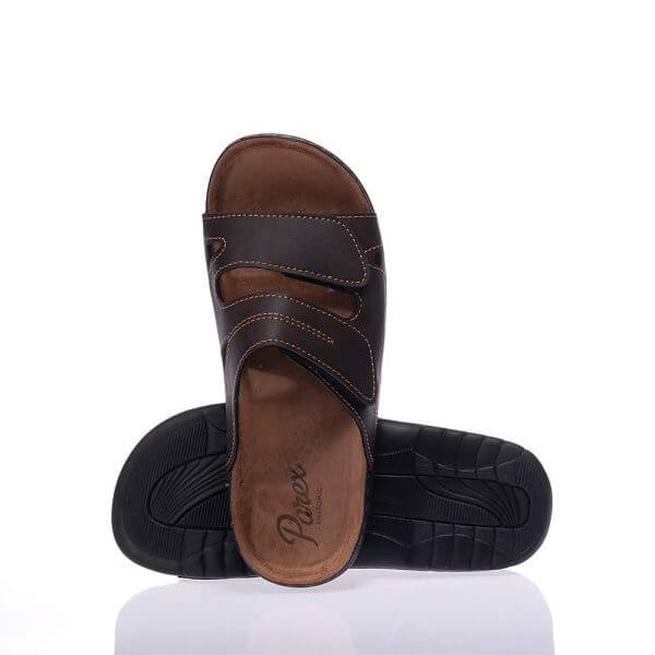 PAREX 12125021 BROWN SLIPPERS WITH VELCRO