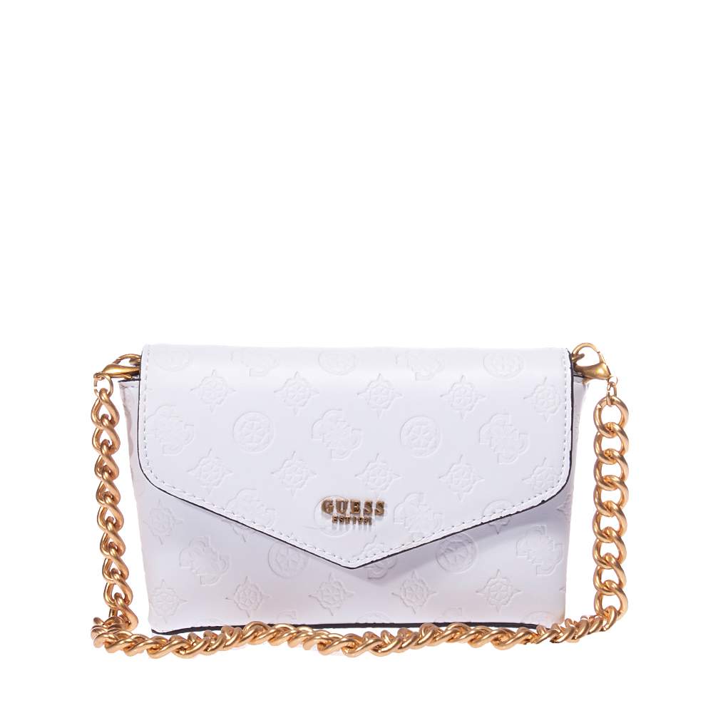 GUESS ZANELLE MINI HWPA8492780 FLAP BAG CROSSBODY WHITE