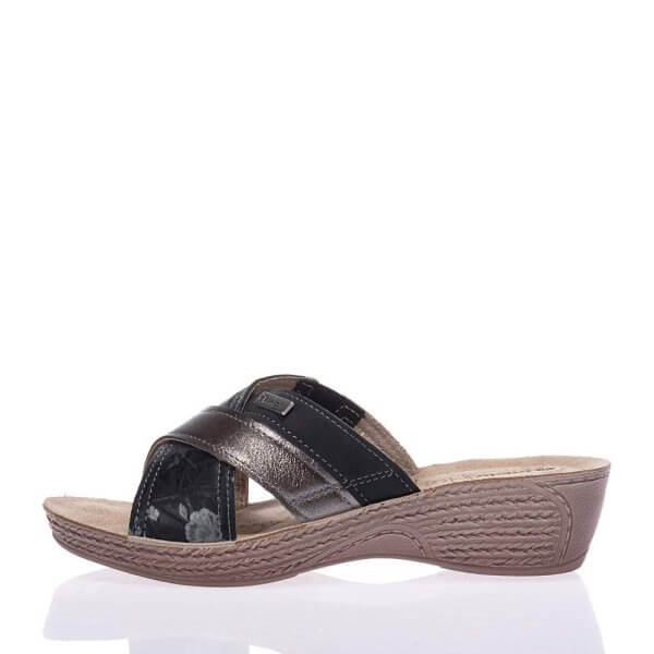 INBLU GL17LH02 BLACK-STEEL CROSS MULES