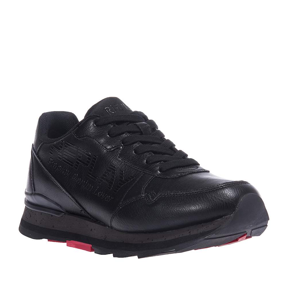 REPLAY MEN'S ARTHUR CASUAL LEATHER LACE UP LEATHER SNEAKERS