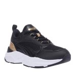 PUMA CASSIA DISTRESSED 387645-01 ΜΑΥΡΟ