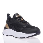 PUMA CASSIA DISTRESSED 387645-01 ΜΑΥΡΟ