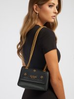 GUESS ABEY MINI HWVE8558780 ΤΣΑΝΤΑ ΩΜΟΥ ΜΑΥΡΗ