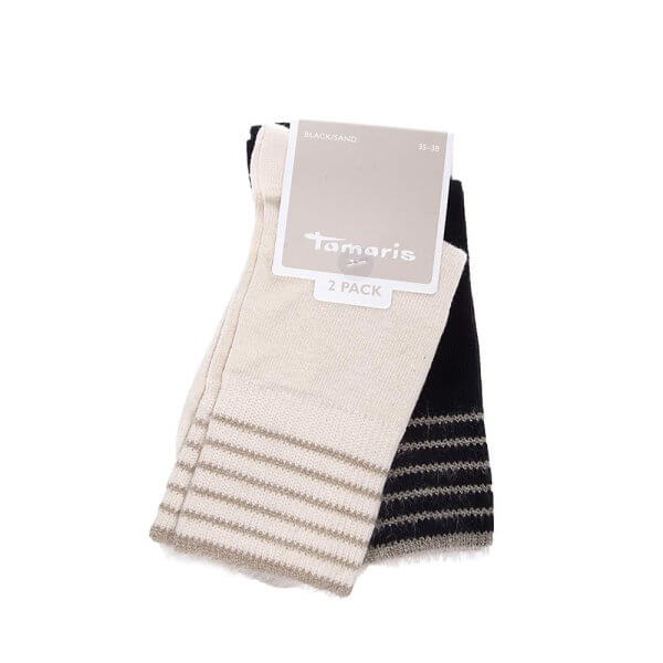 TAMARIS 99631-1132 ΓΚΡΙ-ΜΑΥΡΟ ΓΥΝΑΙΚΕΙΕΣ ΚΑΛΤΣΕΣ 2PACKS